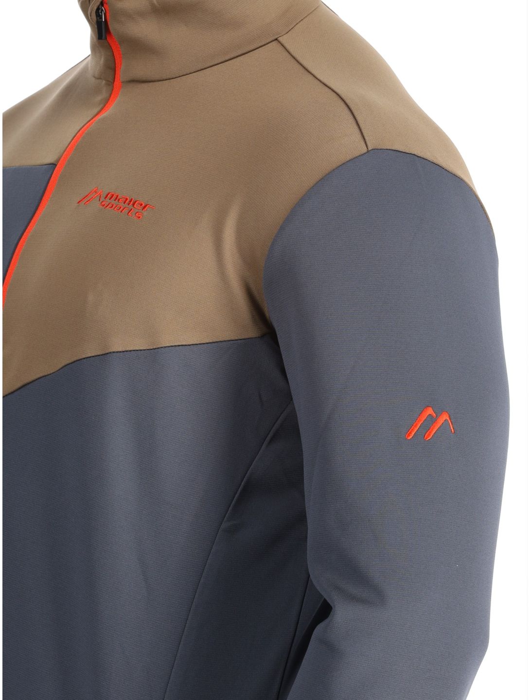 Maier Sports, Felian jersey hombres Graphite / Fawn gris, marrón 