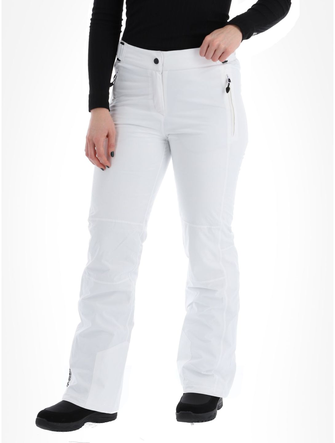 Maier Sports, Vroni slim pantalones de esquí mujeres White blanco 