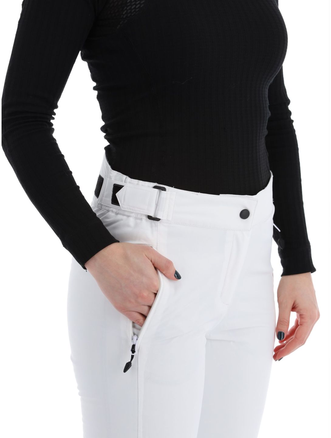 Maier Sports, Vroni slim pantalones de esquí mujeres White blanco 