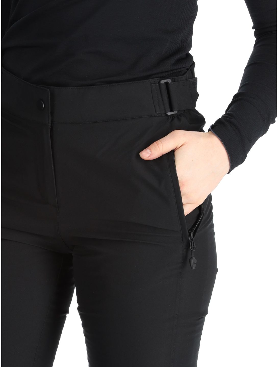 Maier Sports, Vroni slim pantalones de esquí mujeres Black negro 