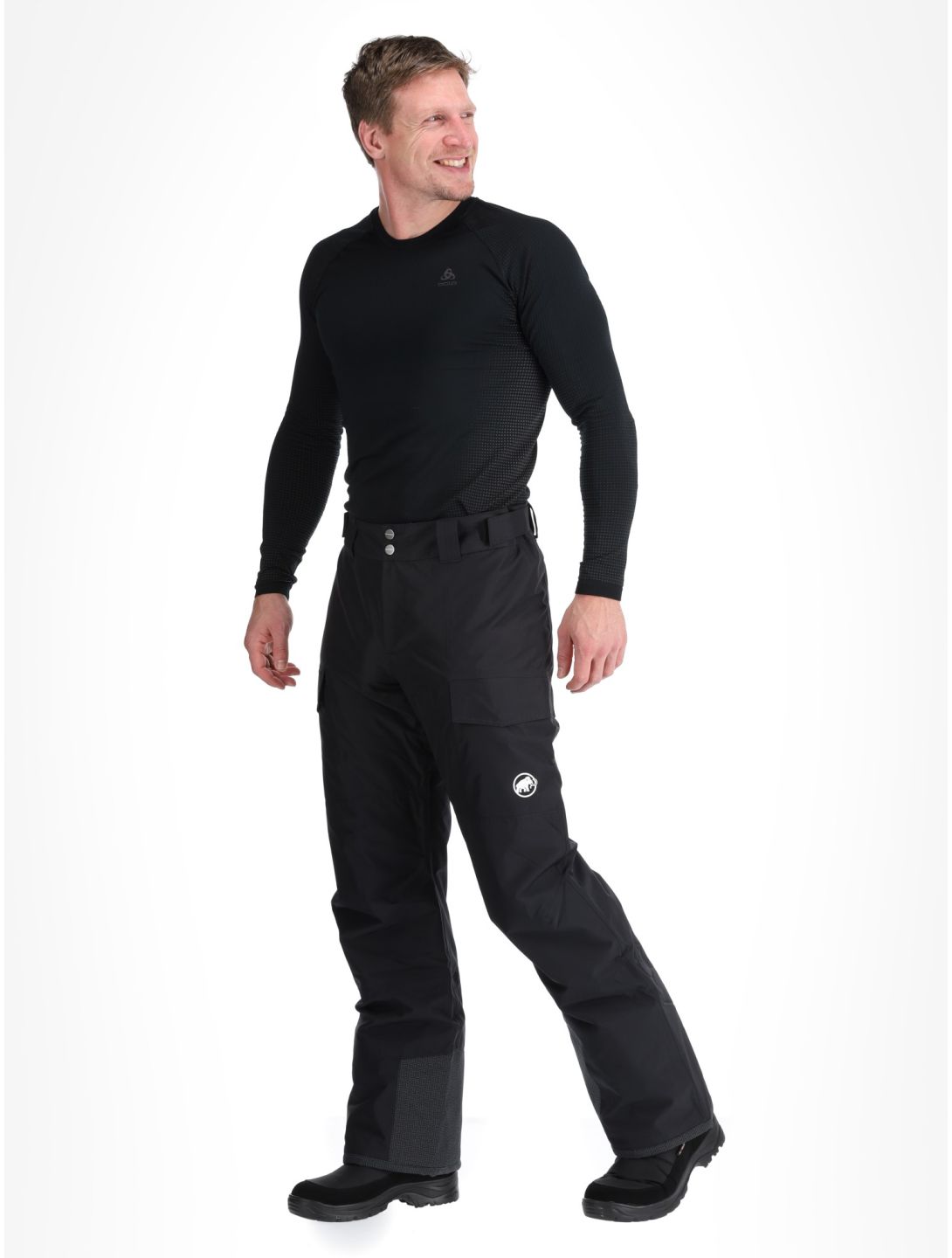 Mammut, Fall Line HS Thermo pantalones de esquí hombres Black negro 