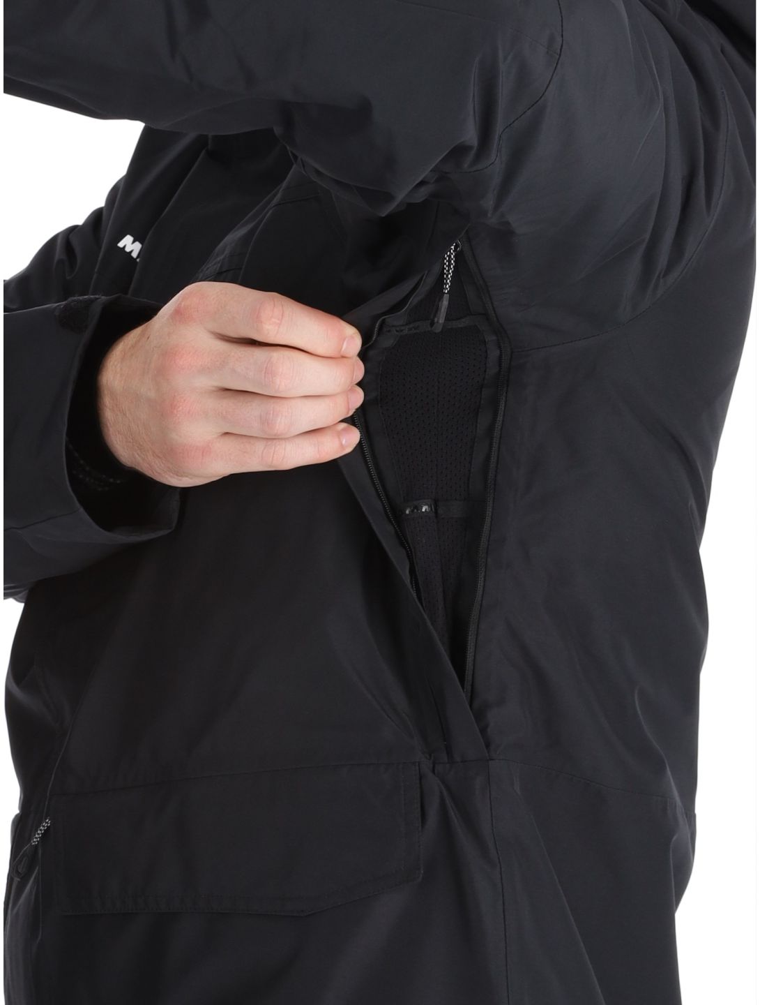 Mammut, Fall Line HS Thermo Hooded chaqueta de esquí hombres Black negro 