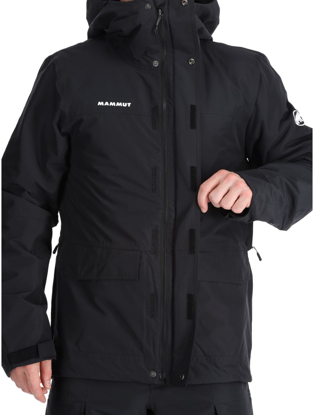 Mammut, Fall Line HS Thermo Hooded chaqueta de esquí hombres Black negro 