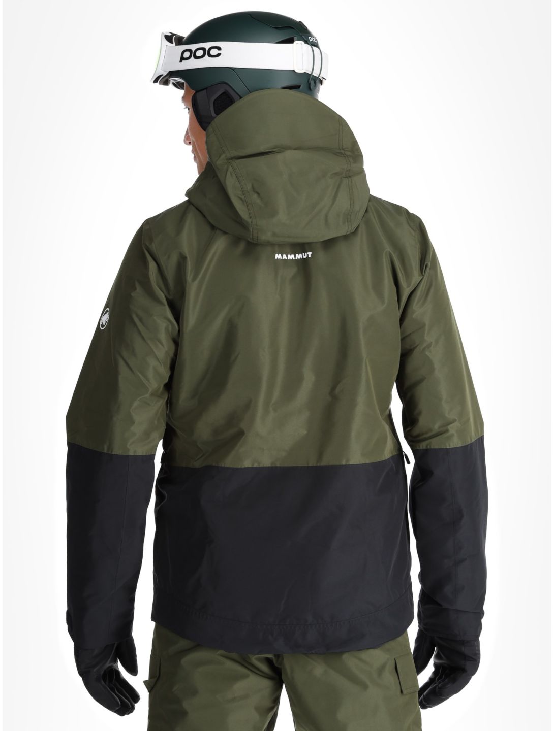 Mammut, Fall Line HS Thermo Hooded chaqueta de esquí hombres Dark Marsh / Black negro, verde 