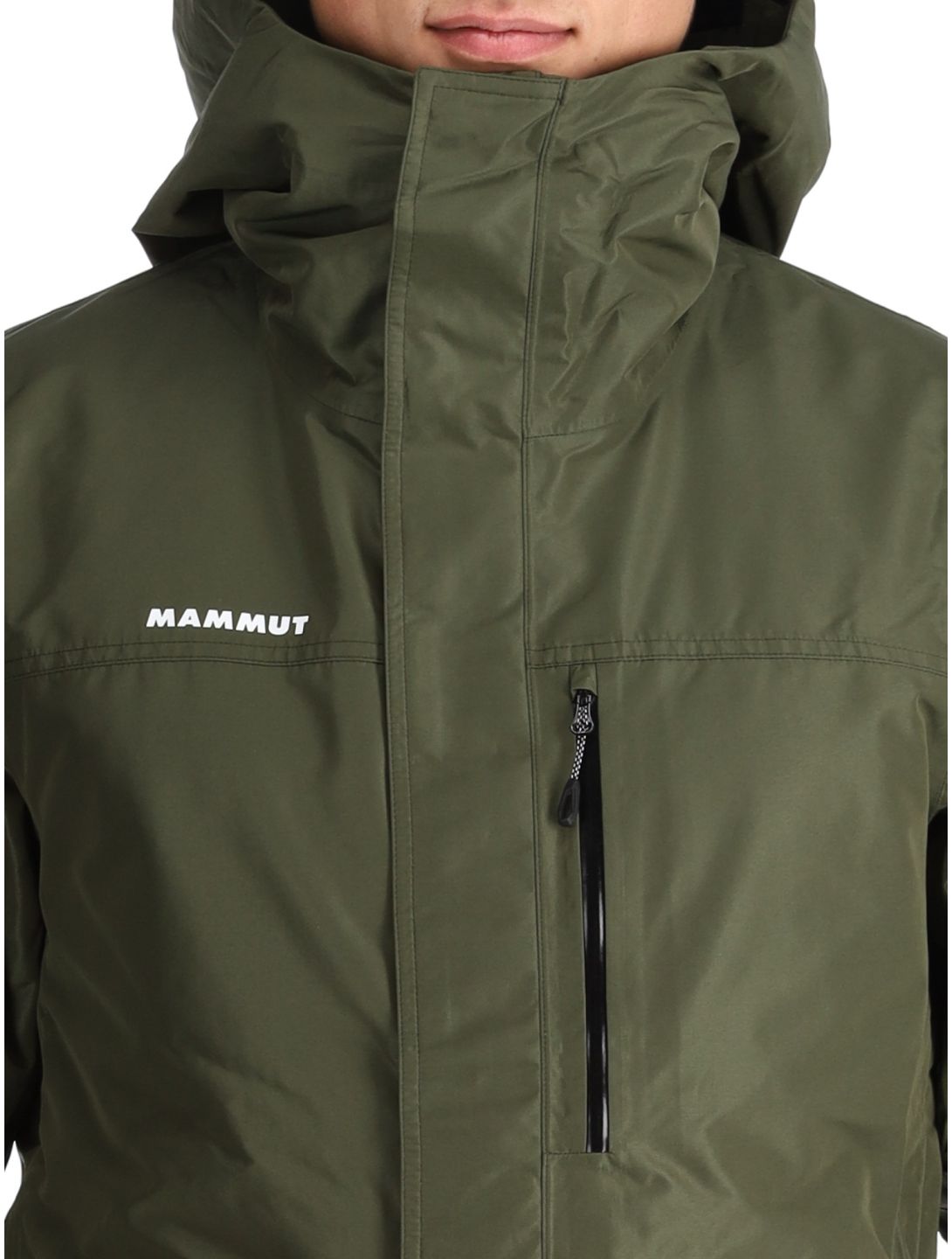 Mammut, Fall Line HS Thermo Hooded chaqueta de esquí hombres Dark Marsh / Black negro, verde 