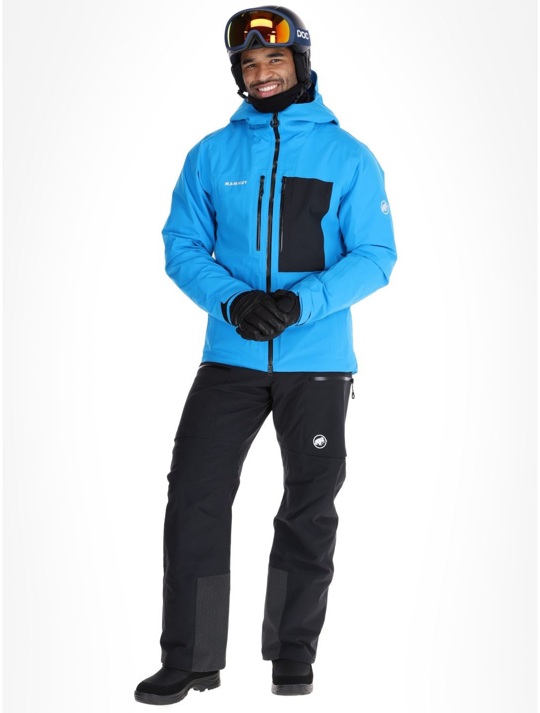 Mammut, Stoney HS Thermo Hooded chaqueta de esquí hombres Glacier Blue / Black azul, negro 