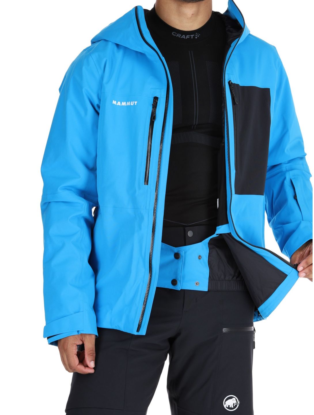 Mammut, Stoney HS Thermo Hooded chaqueta de esquí hombres Glacier Blue / Black azul, negro 