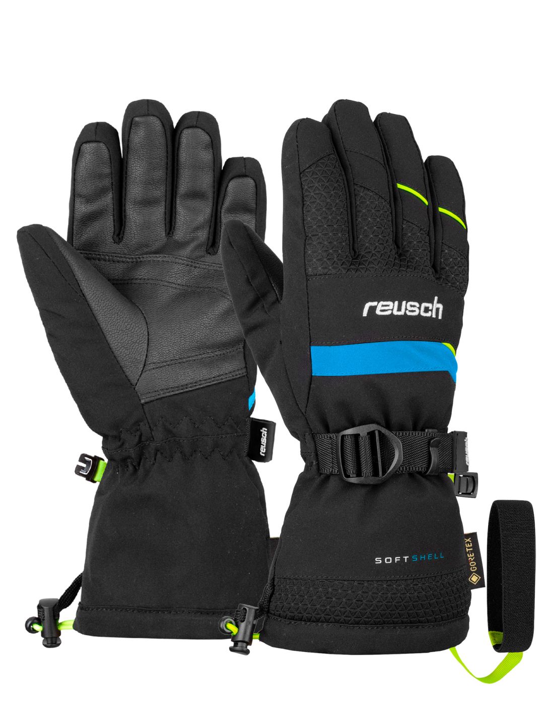 Reusch, Maxim GTX guantes de esquí niños Black / Safety Yellow amarillo, negro 