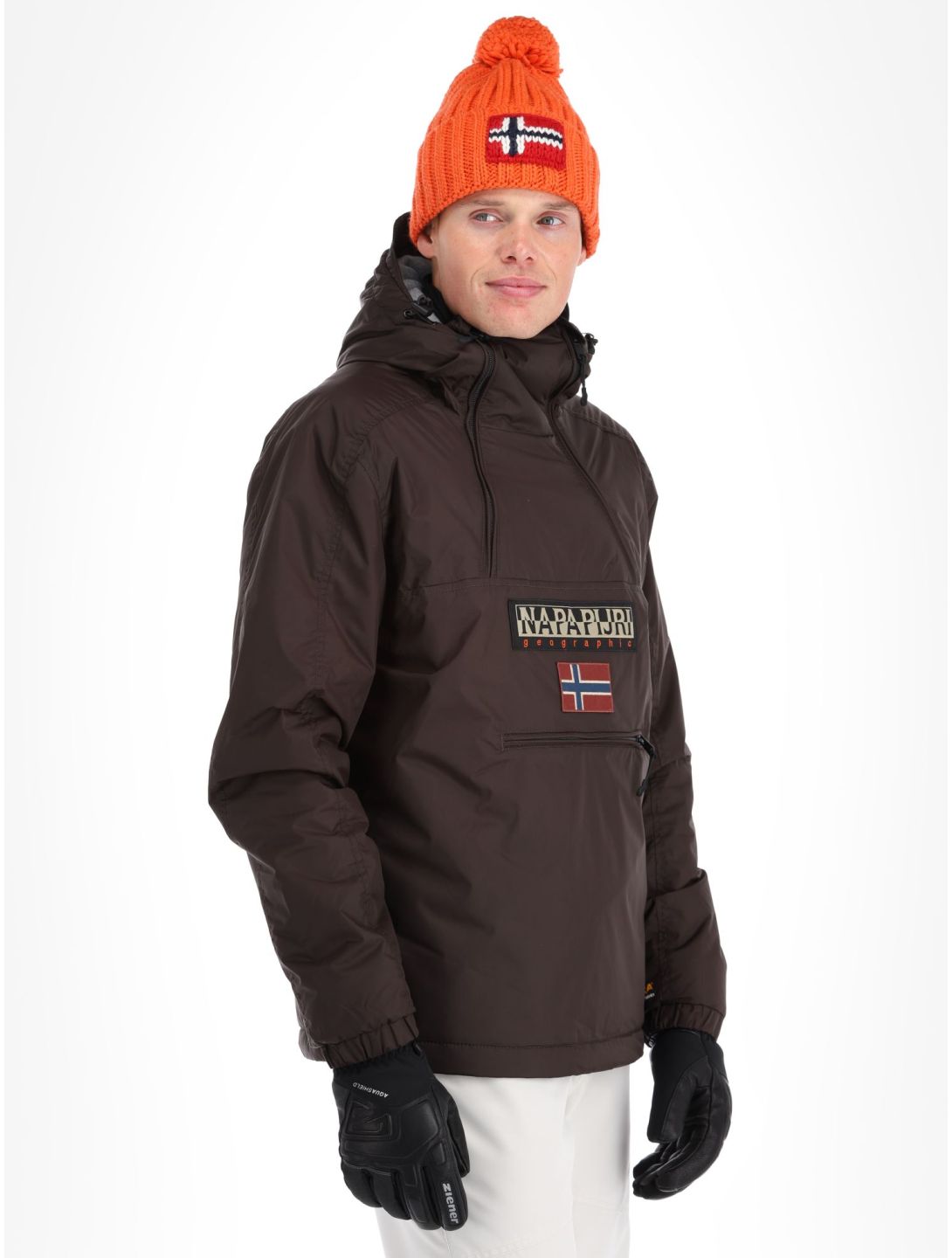 Napapijri, Northfarer 2.0 Wint anorak hombres Brown Ebony gris 