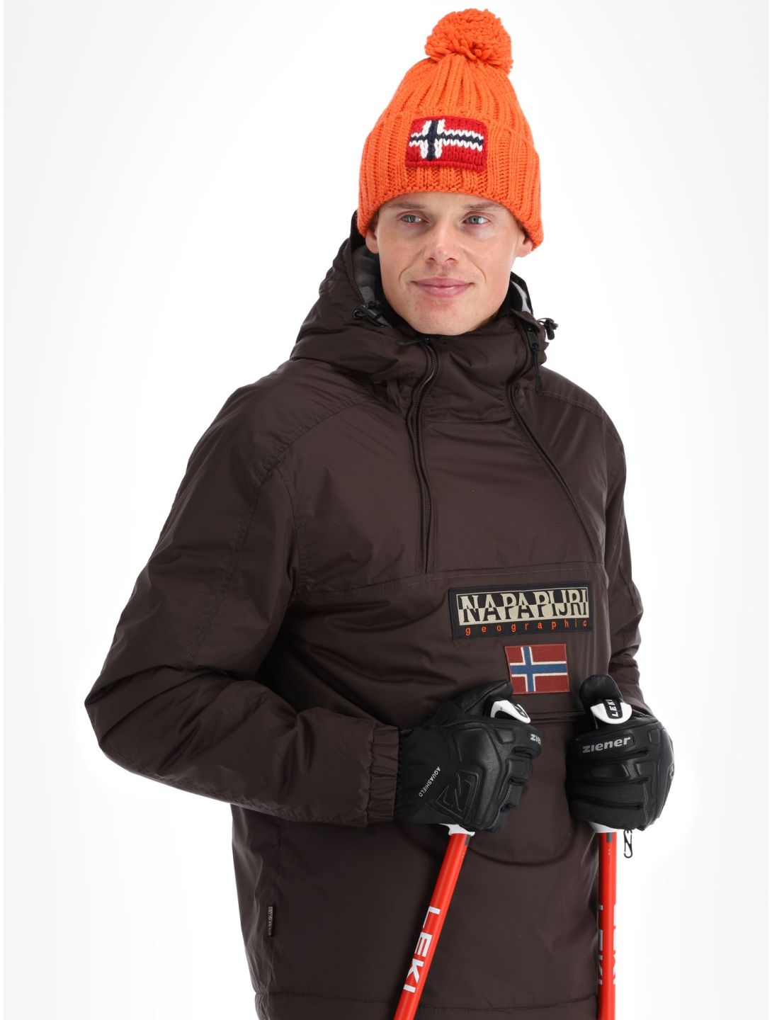 Napapijri, Northfarer 2.0 Wint anorak hombres Brown Ebony gris 