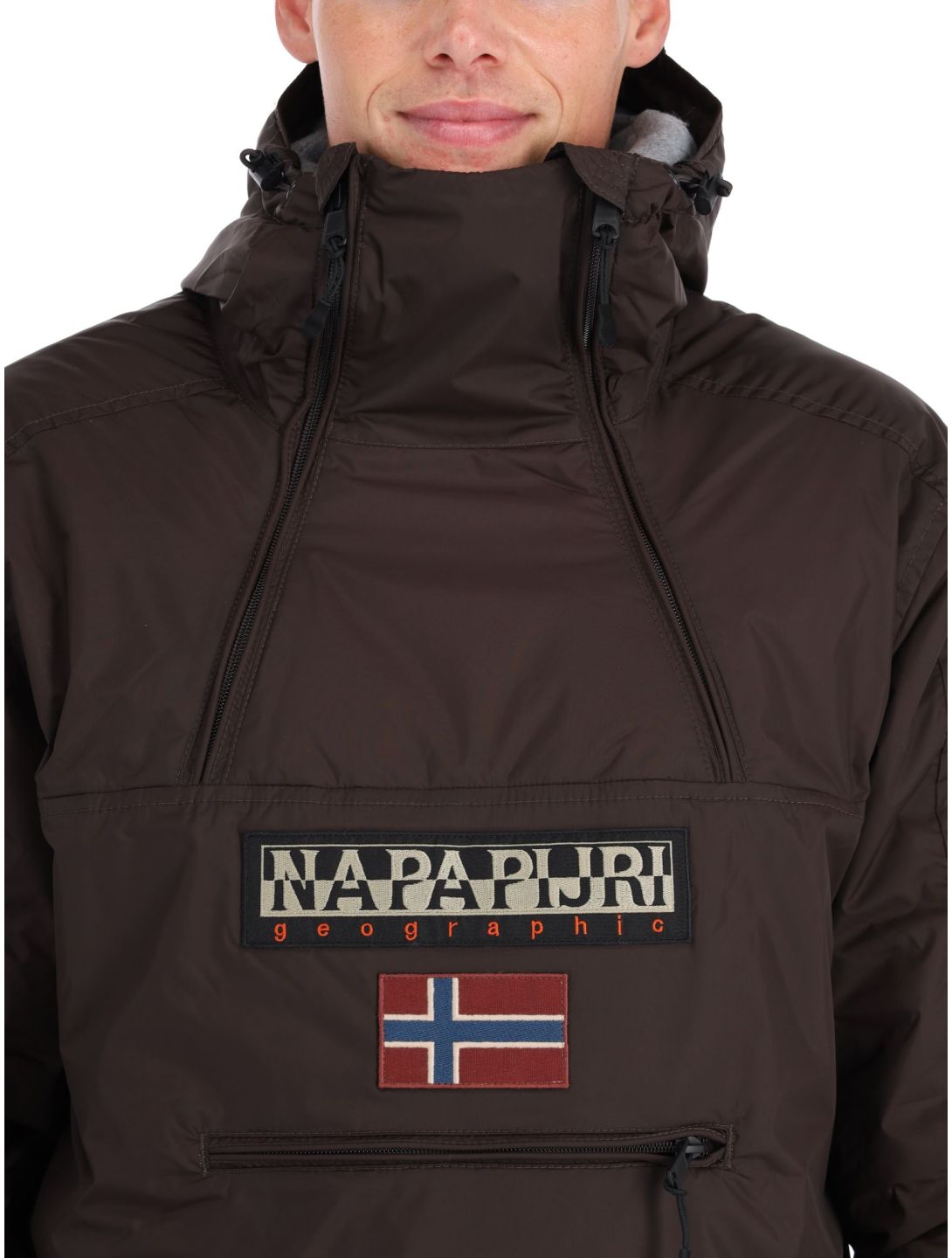 Napapijri, Northfarer 2.0 Wint anorak hombres Brown Ebony gris 