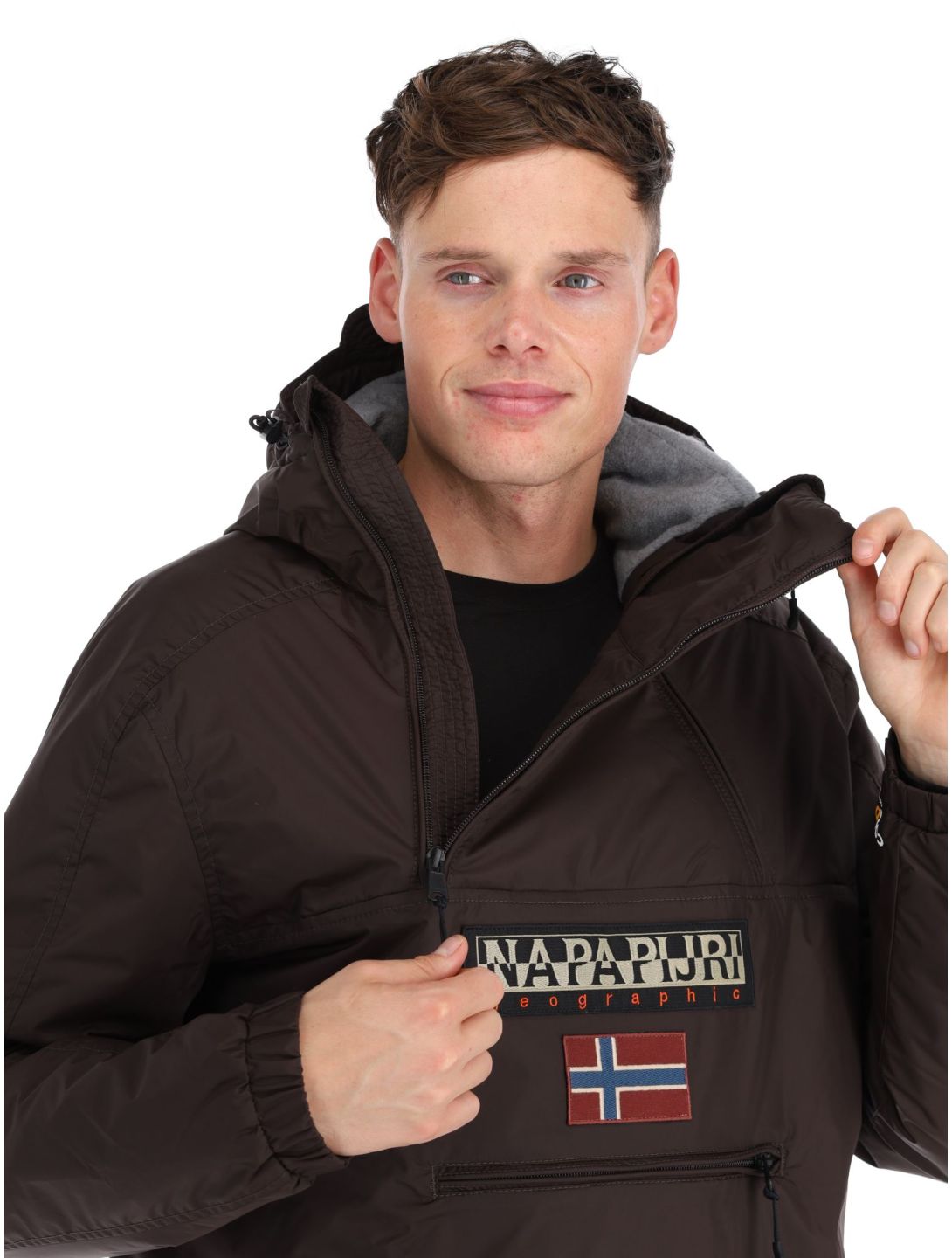 Napapijri, Northfarer 2.0 Wint anorak hombres Brown Ebony gris 