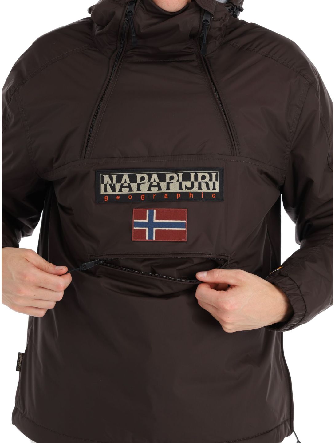 Napapijri, Northfarer 2.0 Wint anorak hombres Brown Ebony gris 