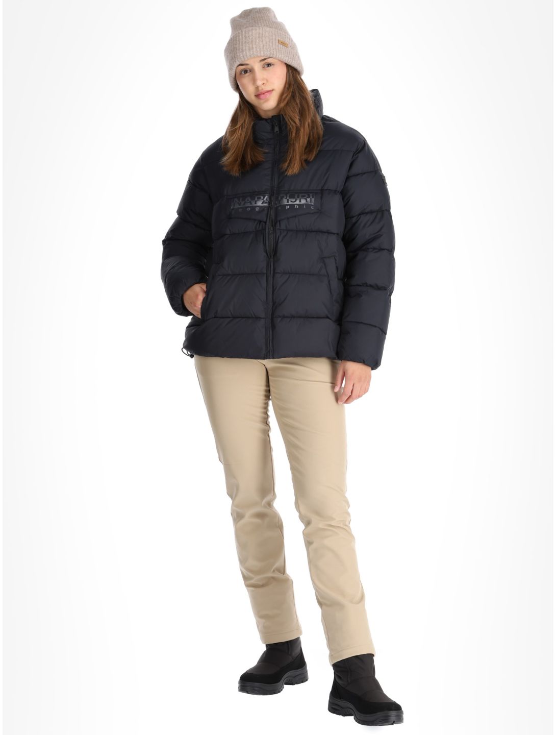 Napapijri, Puffer open W chaqueta de esquí mujeres Black negro 