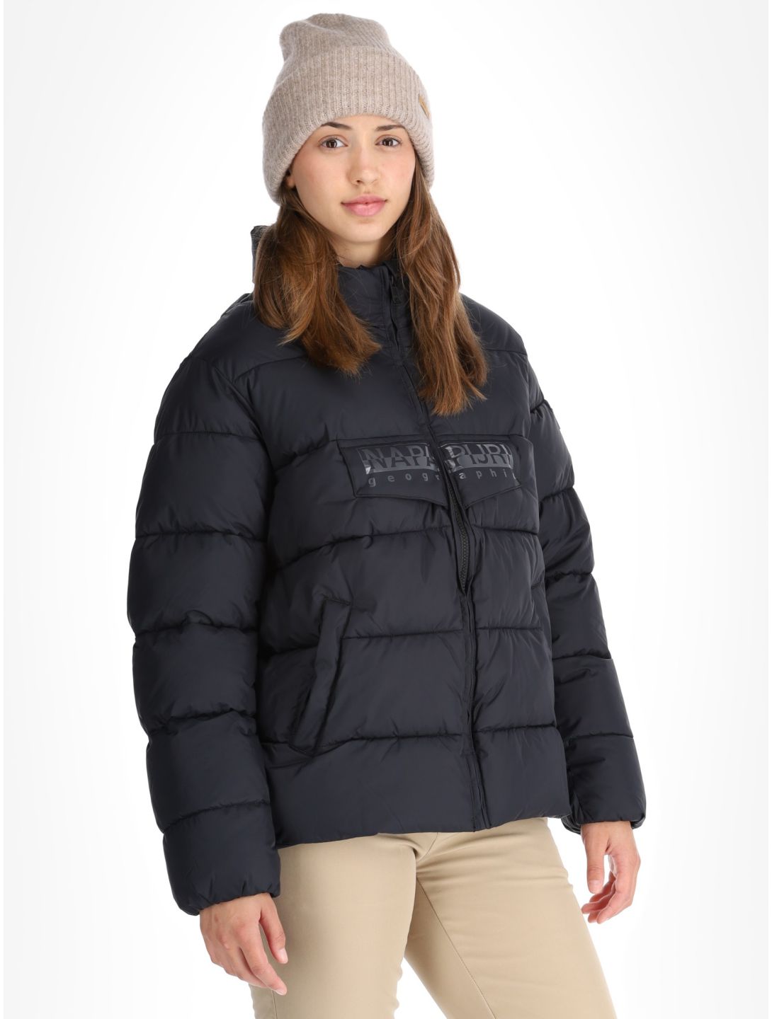 Napapijri, Puffer open W chaqueta de esquí mujeres Black negro 