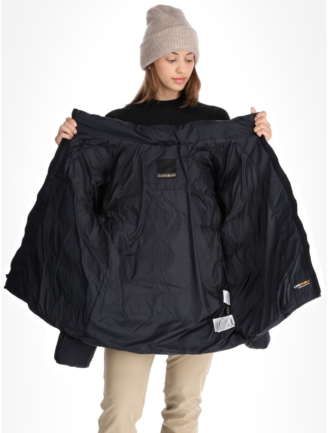 Napapijri, Puffer open W chaqueta de esquí mujeres Black negro 