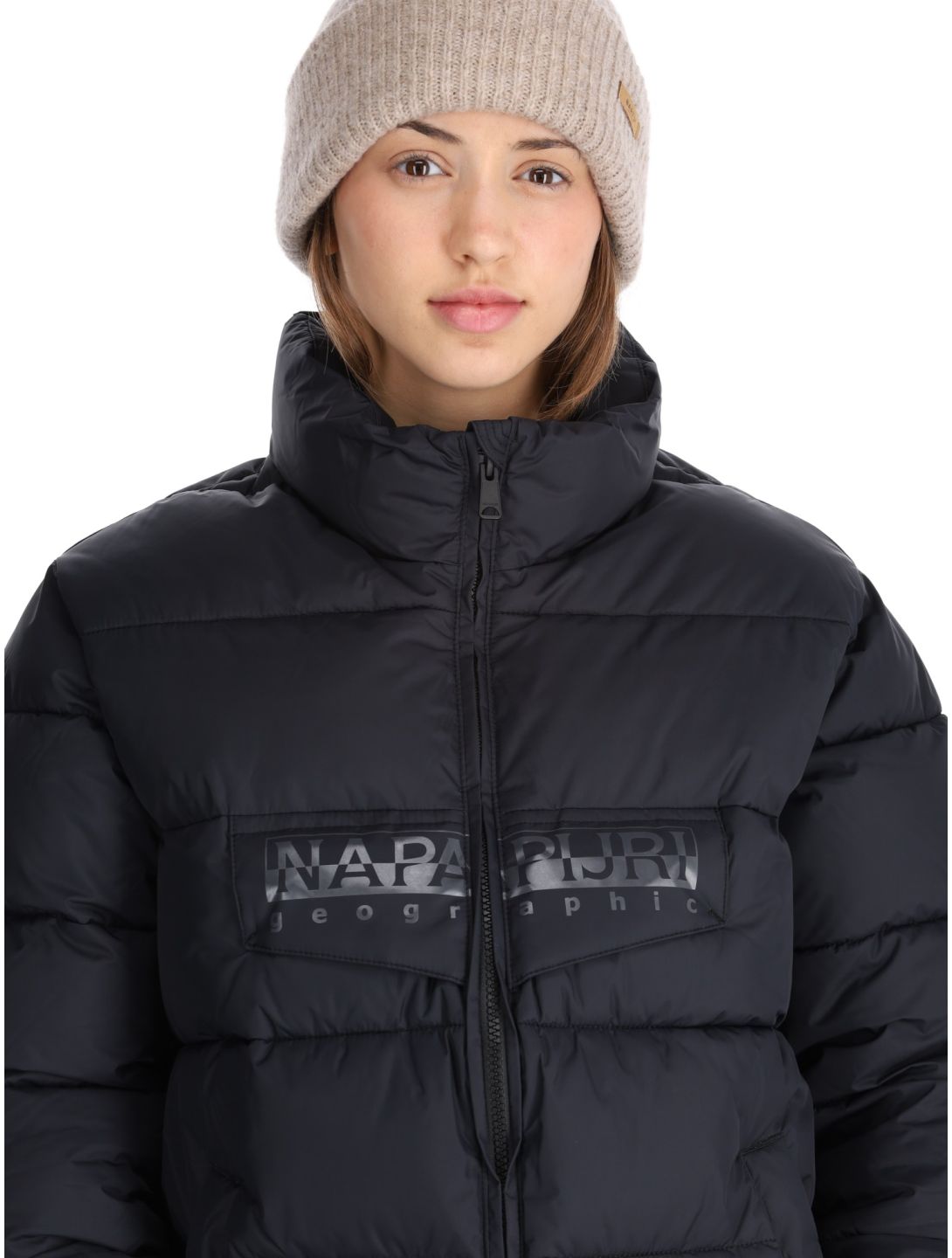 Napapijri, Puffer open W chaqueta de esquí mujeres Black negro 