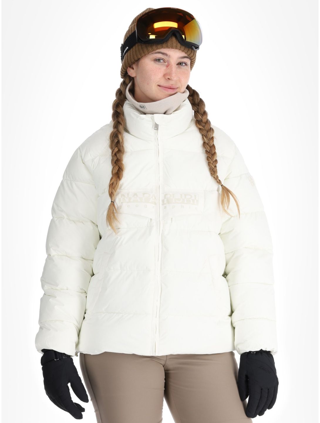 Napapijri, Puffer open W chaqueta de esquí mujeres White Heron blanco 