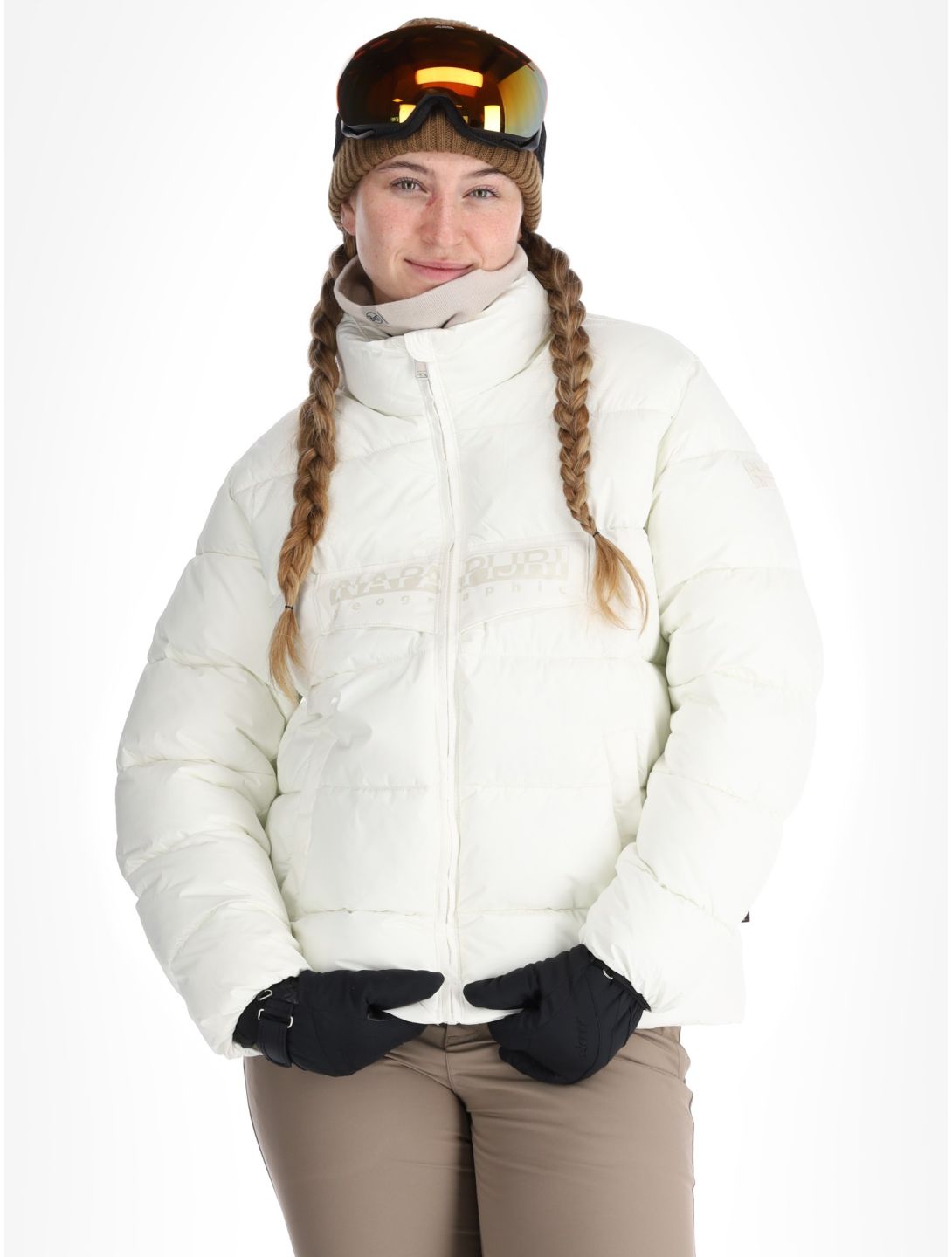 Napapijri, Puffer open W chaqueta de esquí mujeres White Heron blanco 