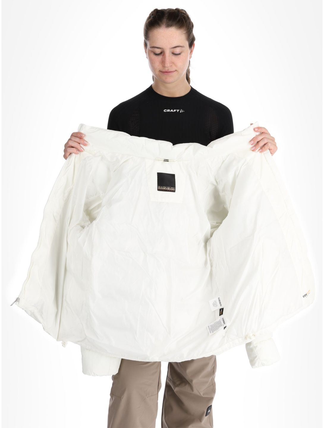 Napapijri, Puffer open W chaqueta de esquí mujeres White Heron blanco 