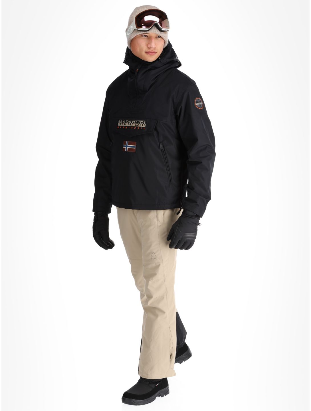 Napapijri, Rainforest Next anorak hombres Black negro 