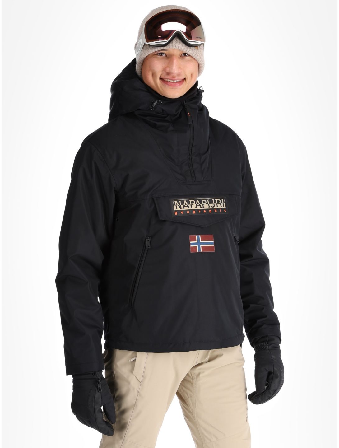 Napapijri, Rainforest Next anorak hombres Black negro 