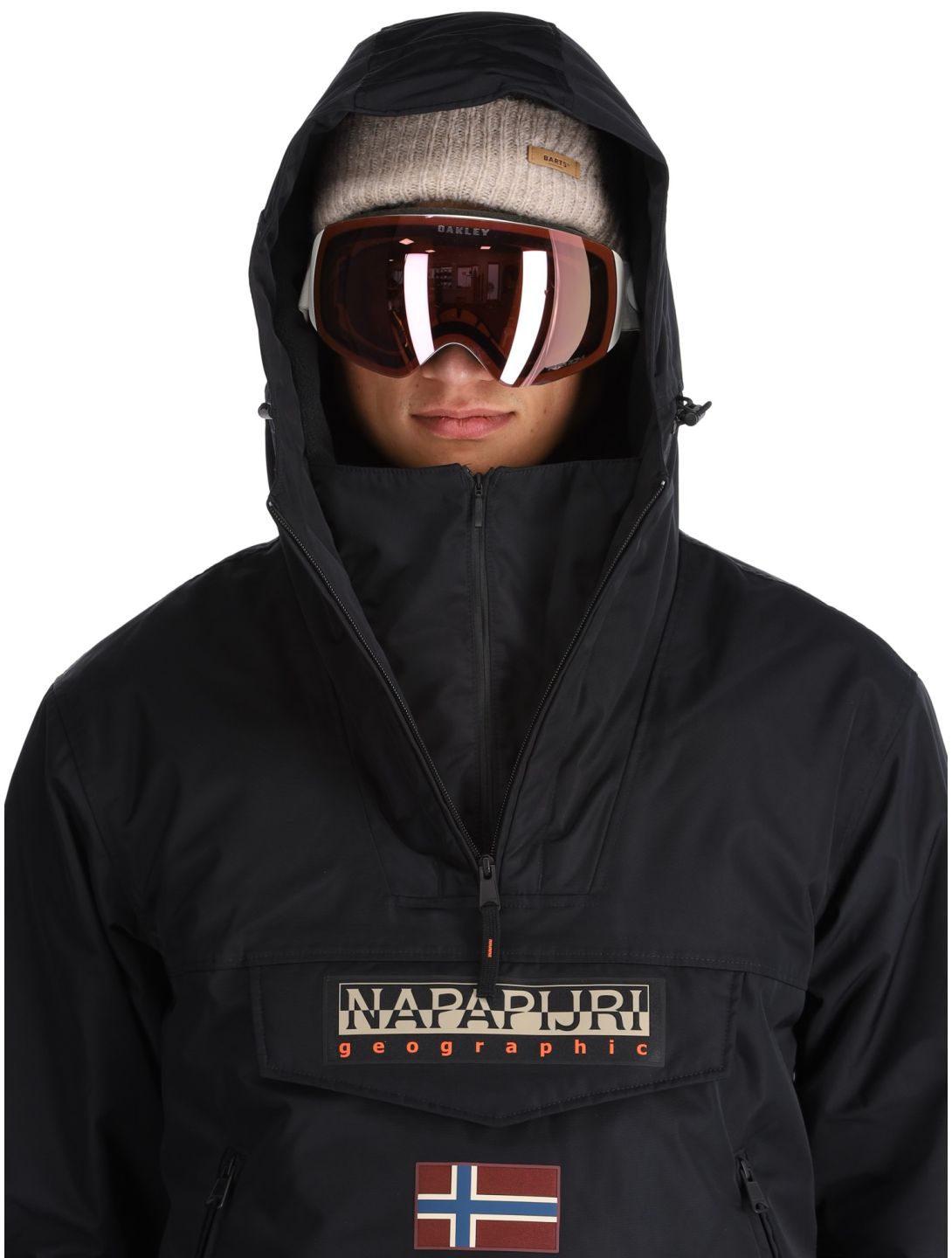 Napapijri, Rainforest Next anorak hombres Black negro 