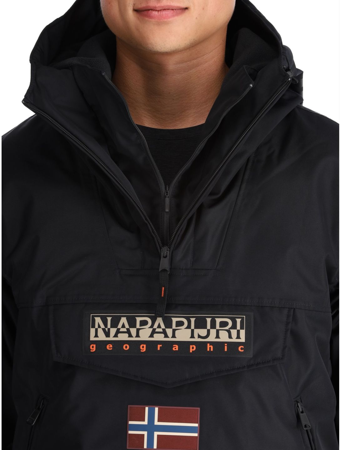 Napapijri, Rainforest Next anorak hombres Black negro 