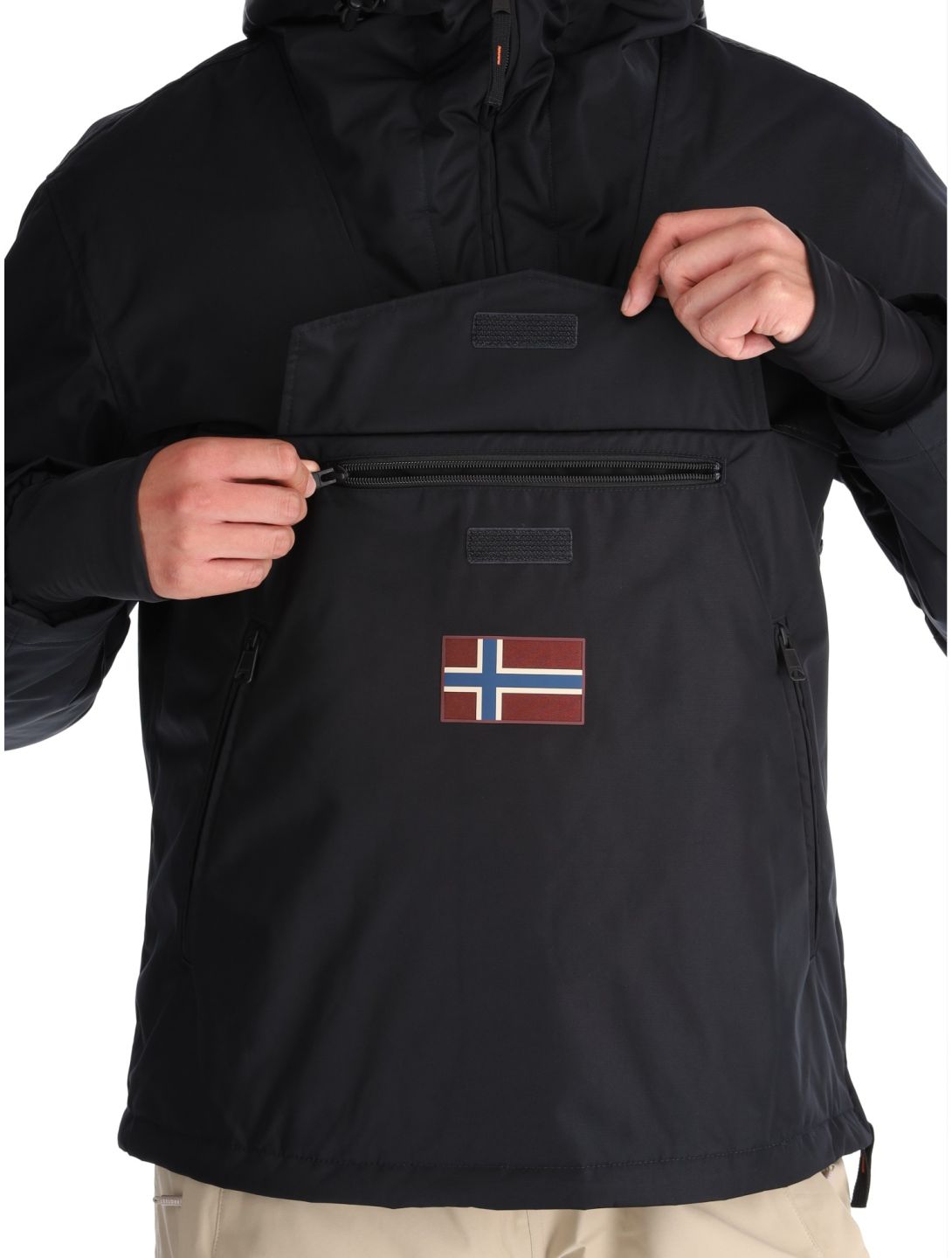 Napapijri, Rainforest Next anorak hombres Black negro 