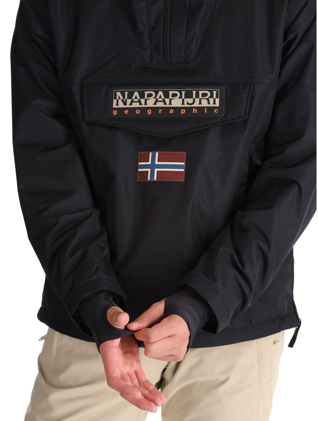 Napapijri, Rainforest Next anorak hombres Black negro 