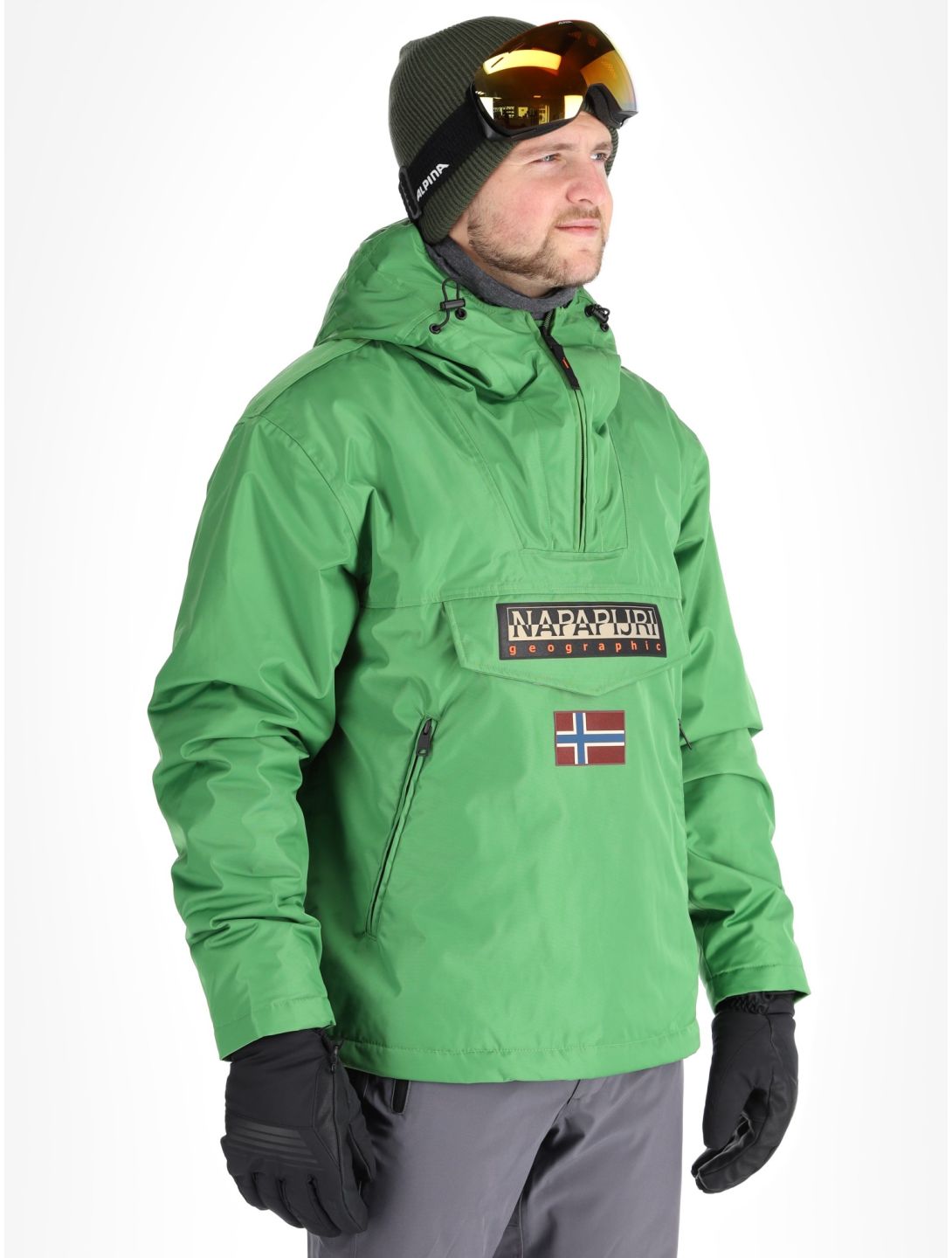 Napapijri, Rainforest Next anorak hombres Kelly Green verde 