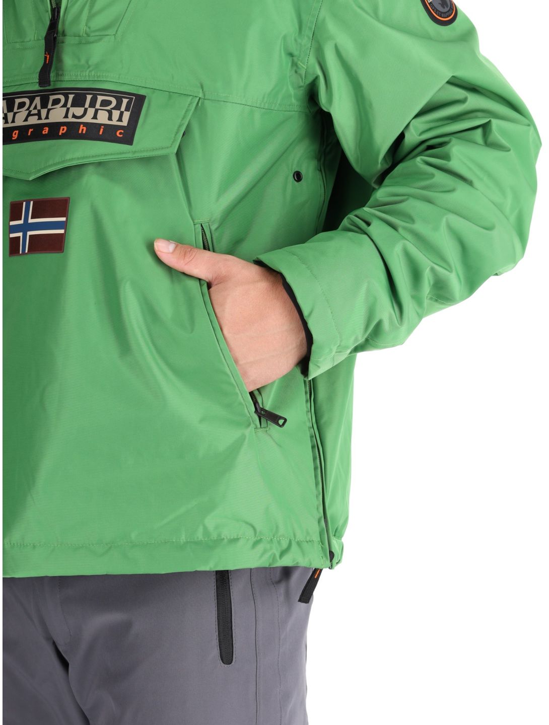 Napapijri, Rainforest Next anorak hombres Kelly Green verde 