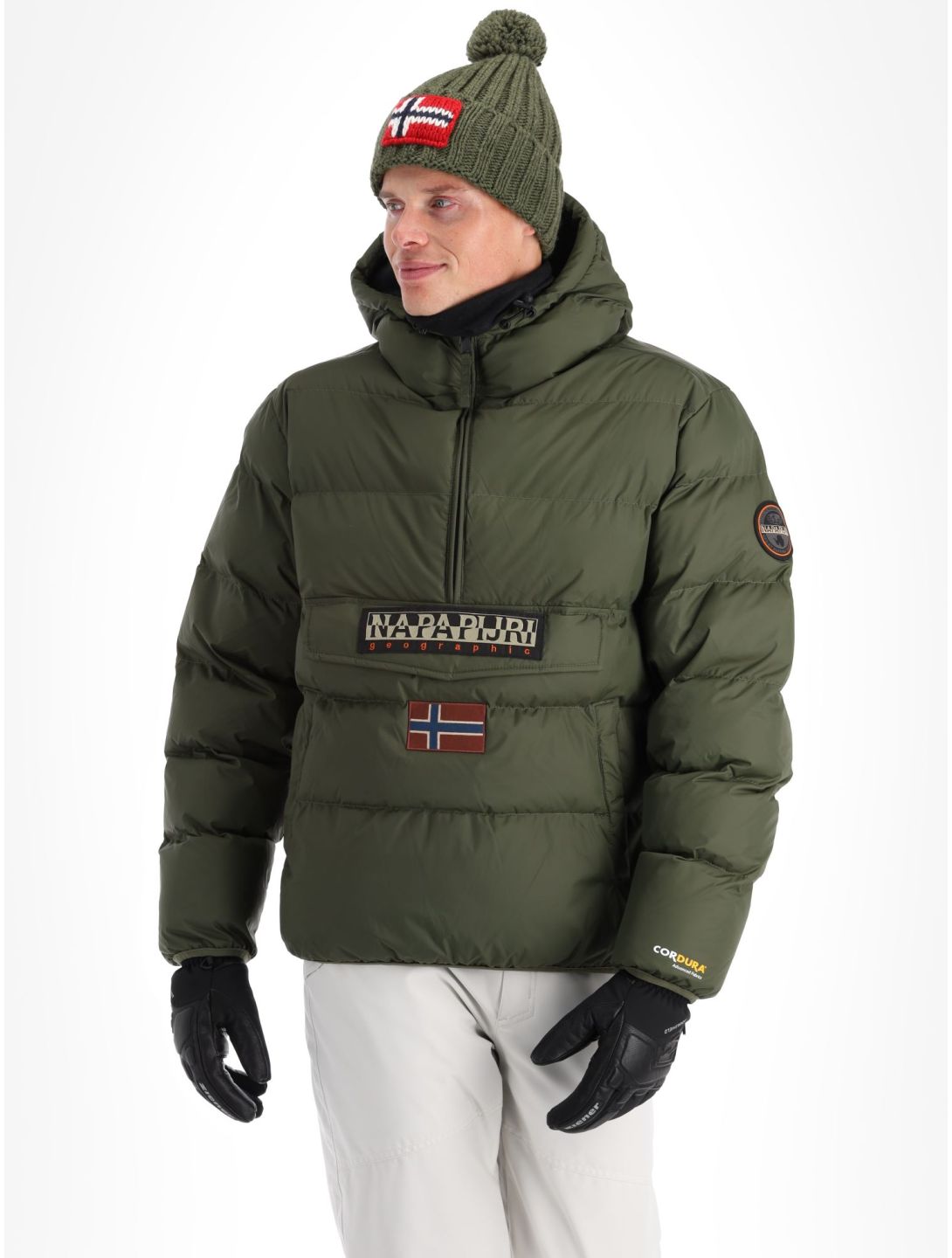 Napapijri, Rainforest Op Winter Puffer anorak hombres Green Depths verde 