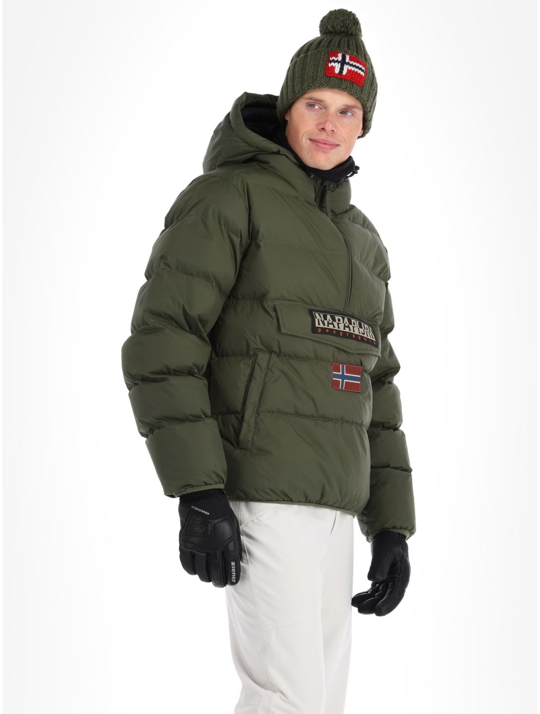 Napapijri, Rainforest Op Winter Puffer anorak hombres Green Depths verde 