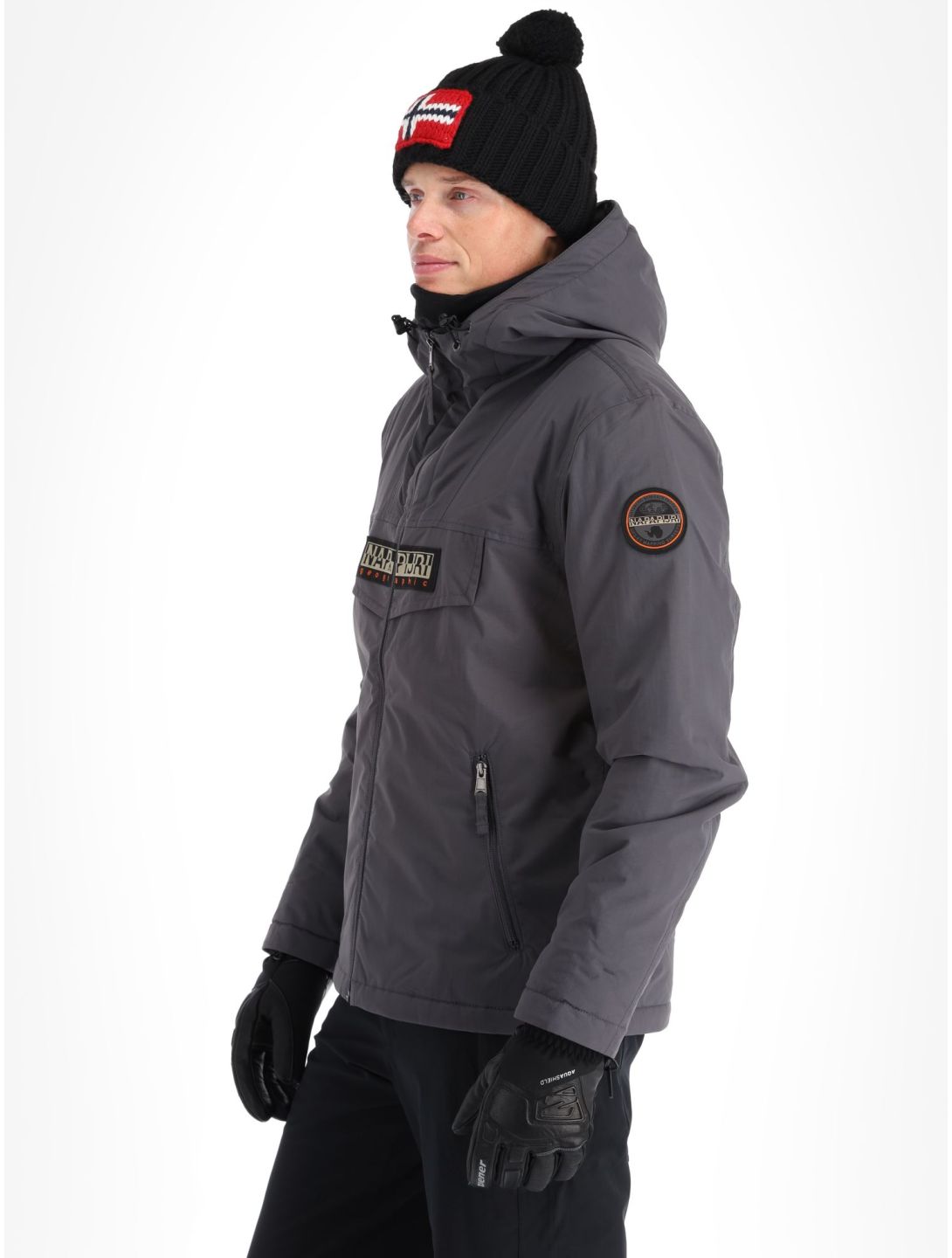 Napapijri, Rainforest Open Winter chaqueta de esquí hombres Dark Grey Solid gris 