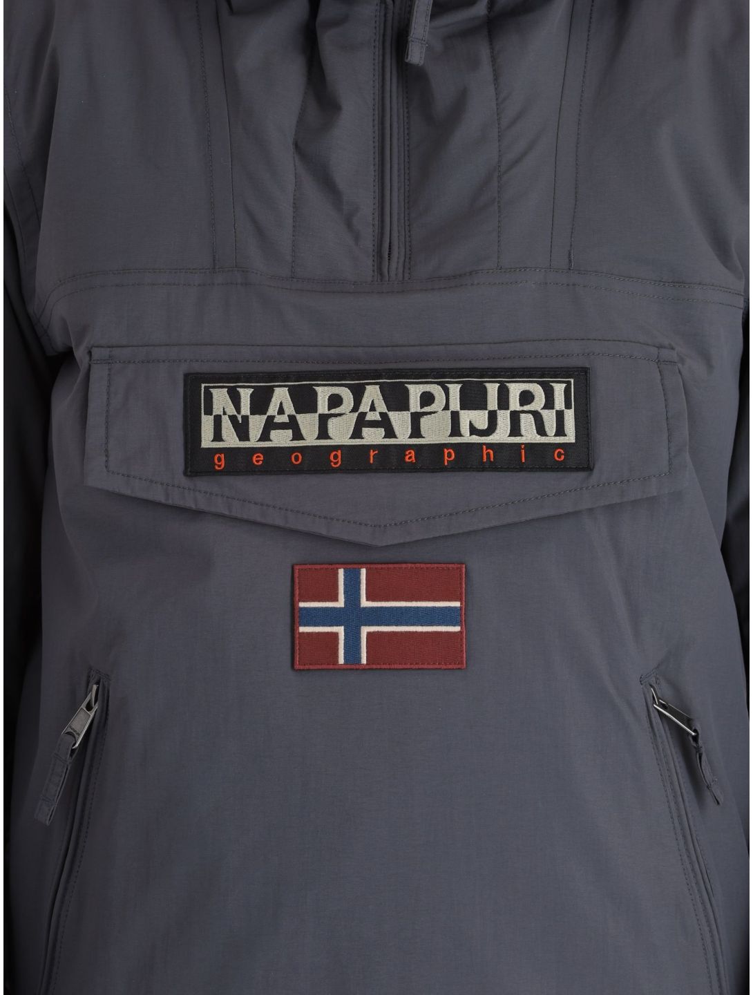 Napapijri, Rainforest Pocket 2 anorak hombres Dark Grey Solid gris 