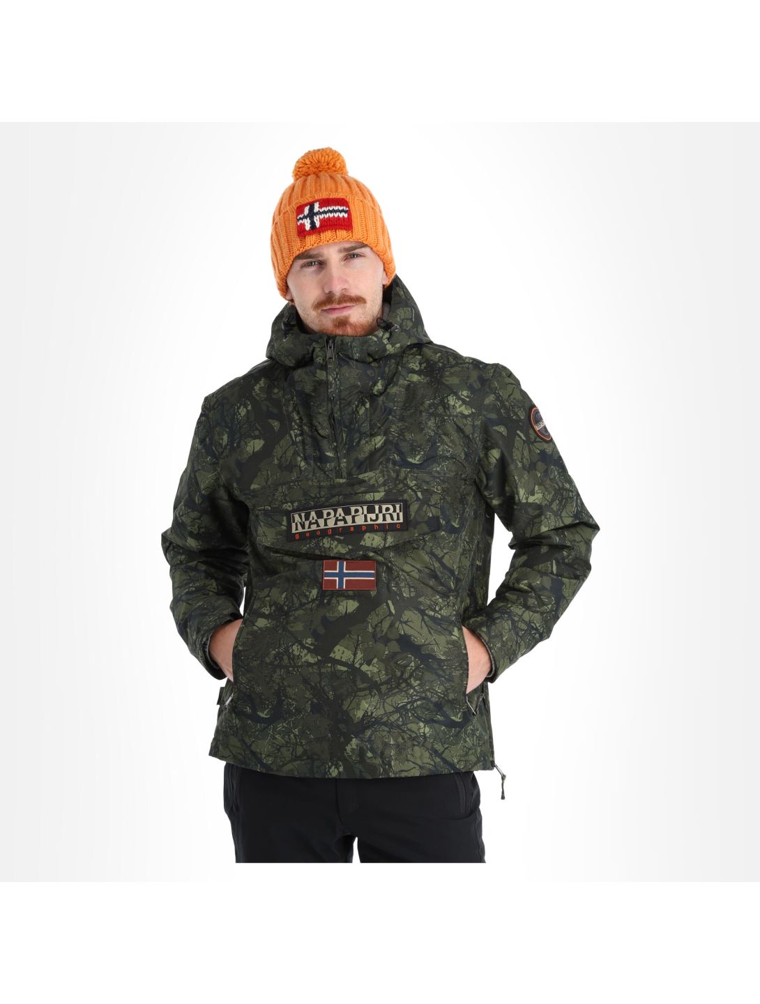 Napapijri, Rainforest Pocket Prt 2 (2022/2023) anorak hombres camo verde 