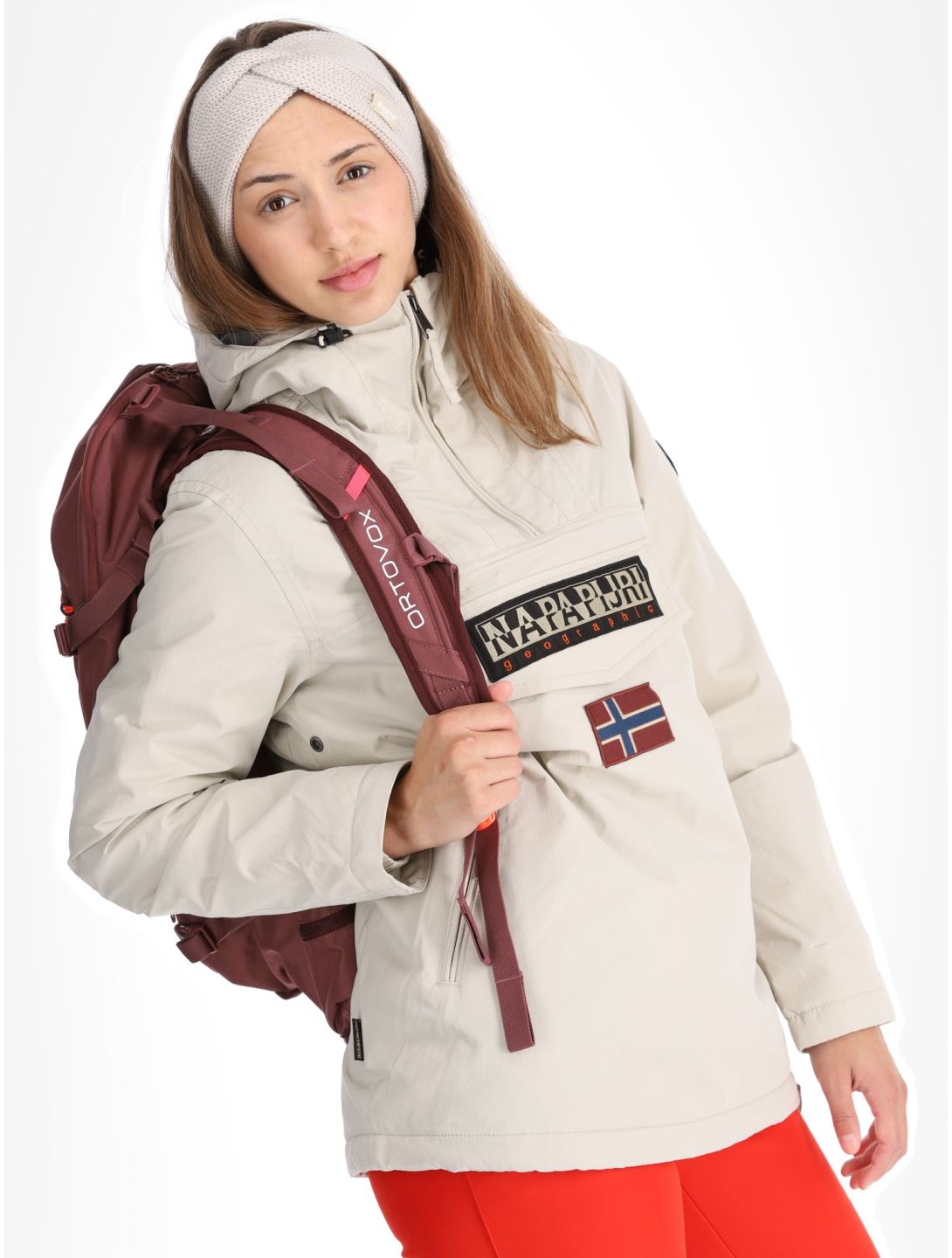 Napapijri, Rainforest W Pkt 4 anorak mujeres Beige Silver beige 