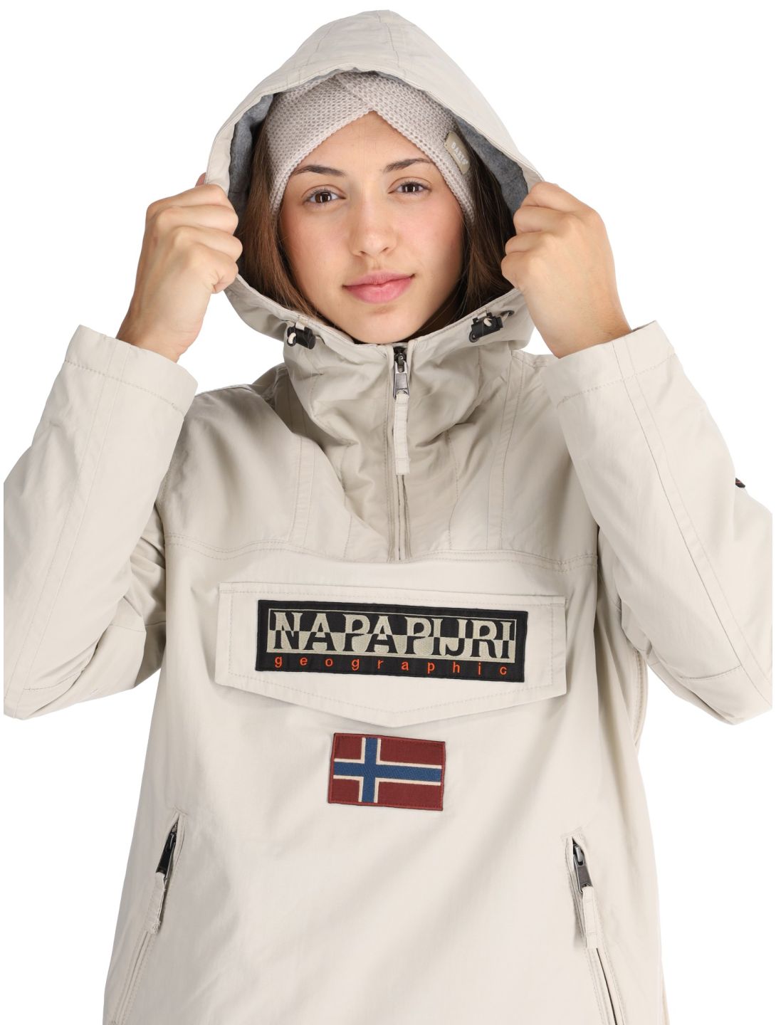 Napapijri, Rainforest W Pkt 4 anorak mujeres Beige Silver beige 