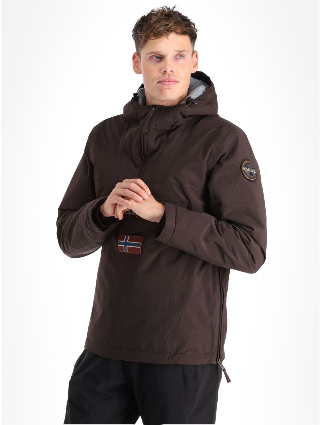 Napapijri, Rainforest Winter 3 anorak hombres Brown Ebony gris 