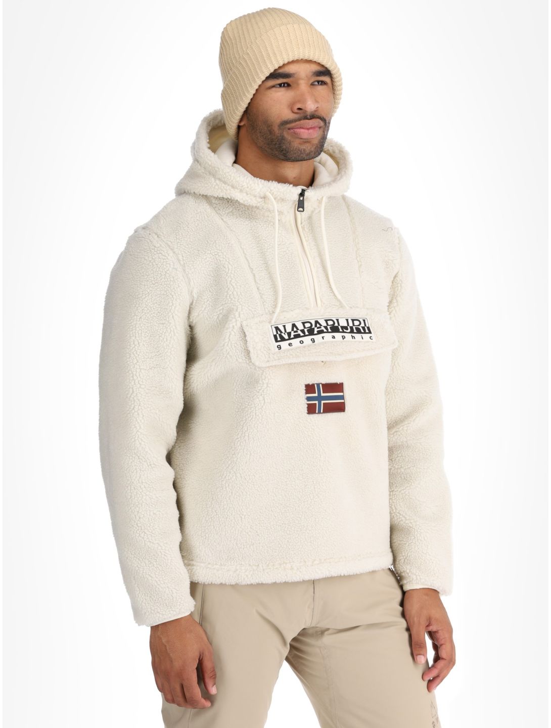 Napapijri, T-Burgee Curly sudadera hombres Beige Dimity beige 