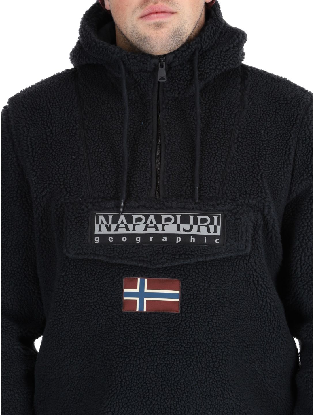 Napapijri, T-Burgee Curly sudadera hombres Black negro 