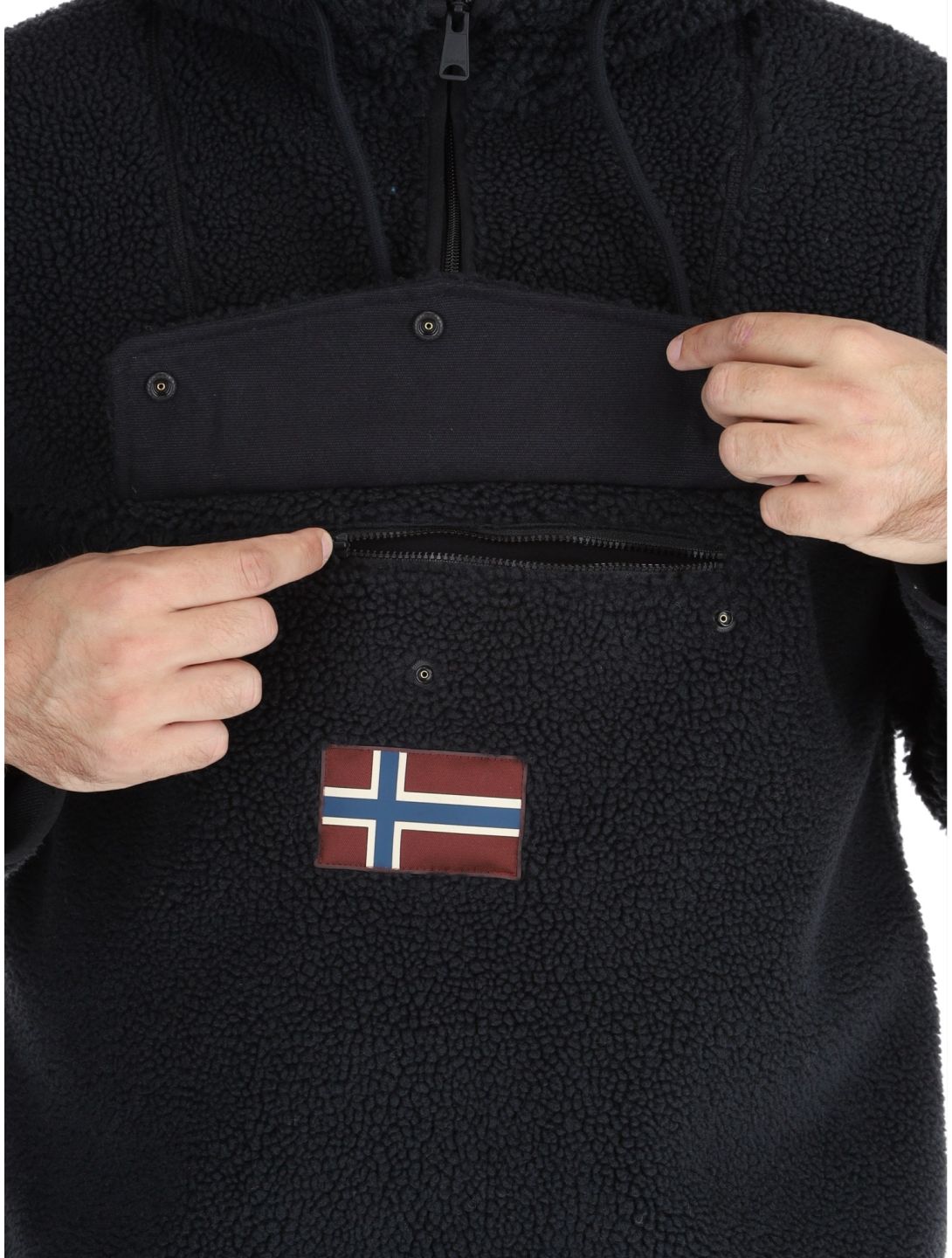 Napapijri, T-Burgee Curly sudadera hombres Black negro 