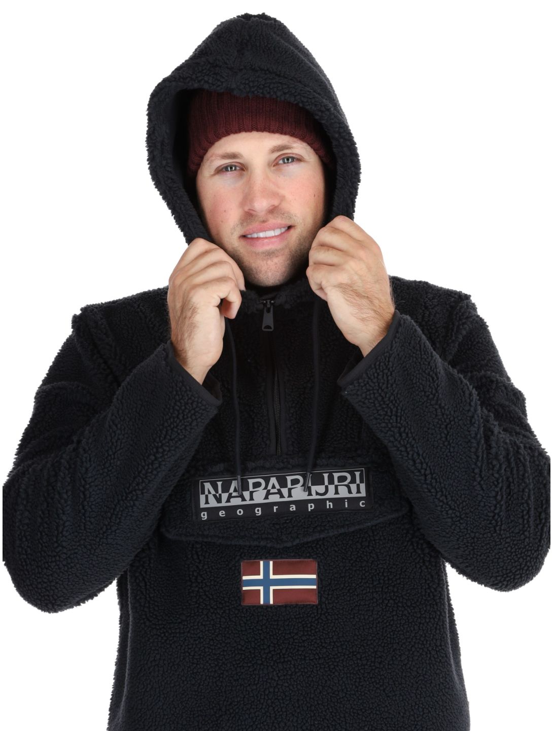 Napapijri, T-Burgee Curly sudadera hombres Black negro 