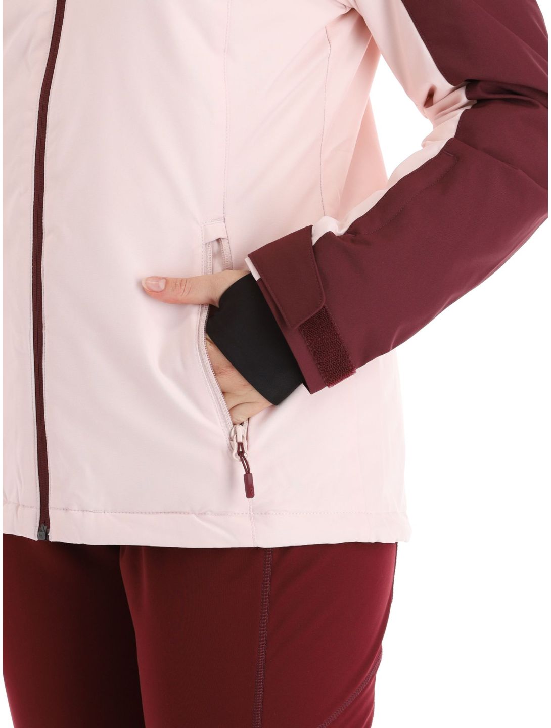 O'Neill, Aplite chaqueta de esquí mujeres Windsor Wine Colour Block borgoña, rosa 