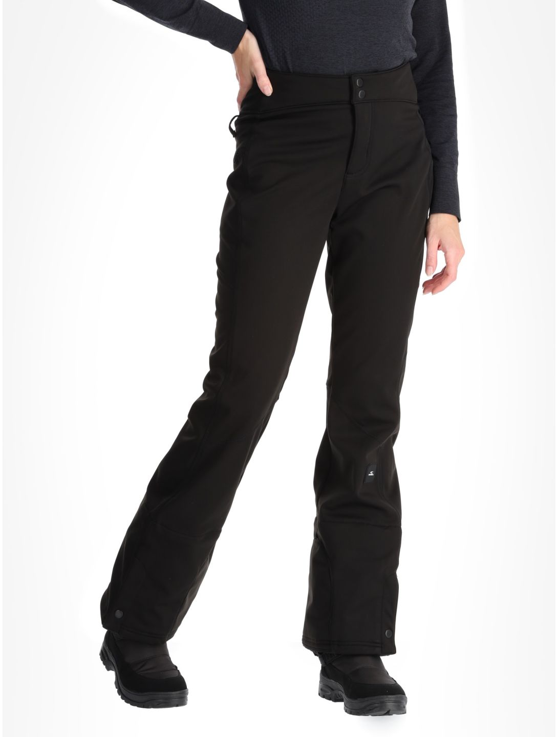 O'Neill, Blessed Softshell Hybdrid Skinny pantalones de esquí softshell mujeres Black Out negro 