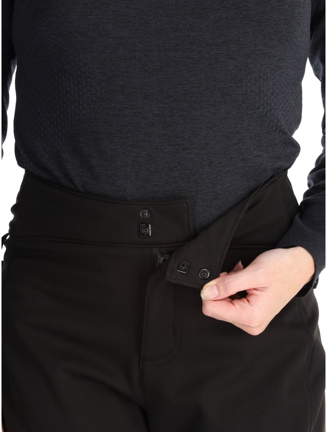 O'Neill, Blessed Softshell Hybdrid Skinny pantalones de esquí softshell mujeres Black Out negro 