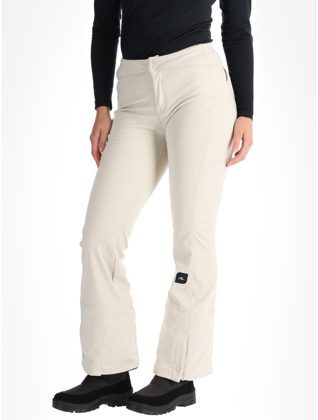 O'Neill, Blessed Softshell Hybrid Skinny pantalones de esquí softshell mujeres Atmosphere blanco 