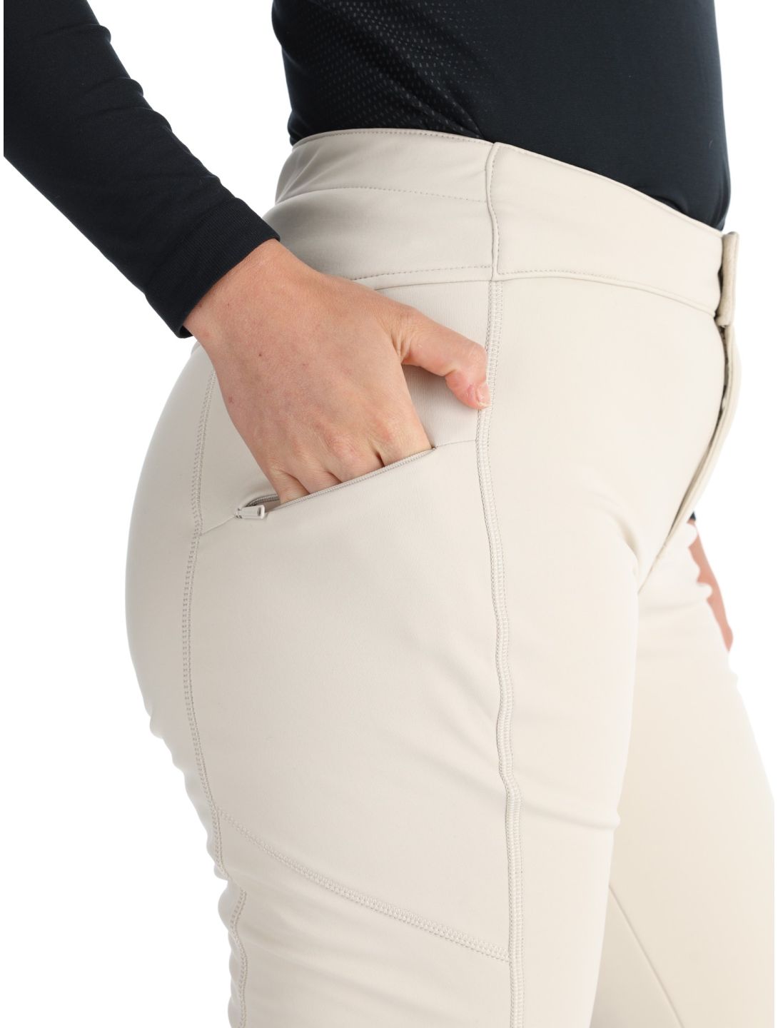 O'Neill, Blessed Softshell Hybrid Skinny pantalones de esquí softshell mujeres Atmosphere blanco 