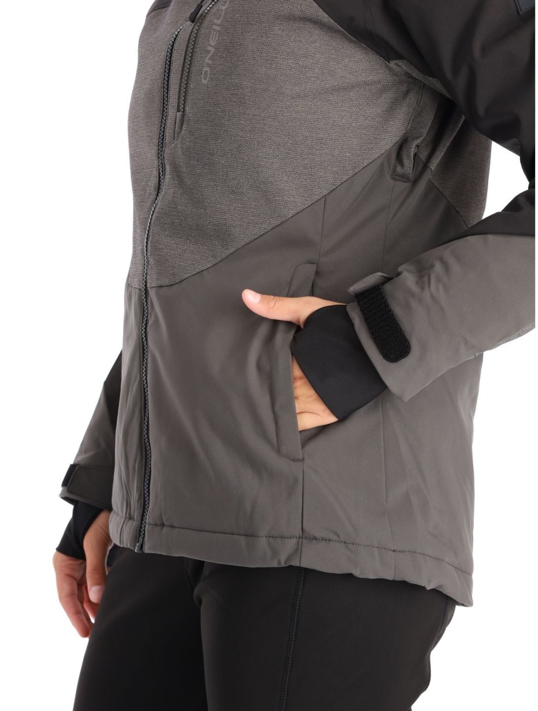 O'Neill, Carbonite chaqueta de esquí mujeres Black Out Colour Block gris, marrón, negro 